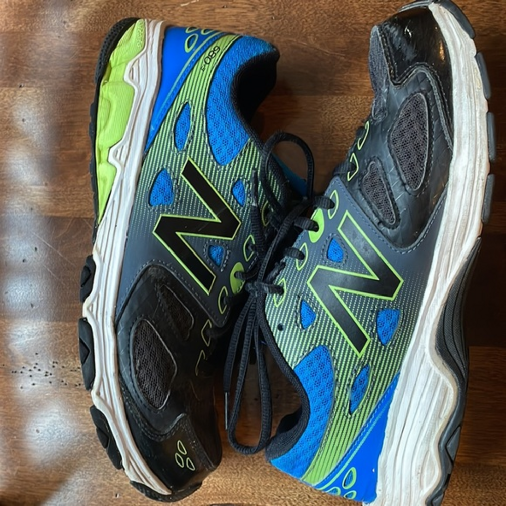 New Balance Men’s 680v3 Running Shoes Sneakers Black blue Size‎ 7